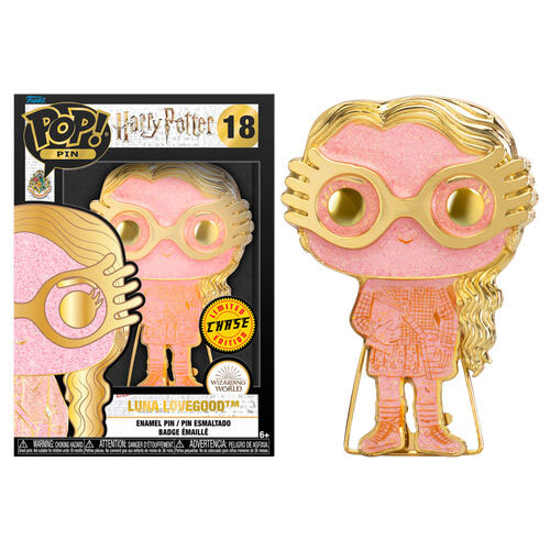 Funko POP! Harry Potter S2 Enamel Pin - LUNA LOVEGOOD (Shiny Gold & Pink Glitter) #18 *CHASE*