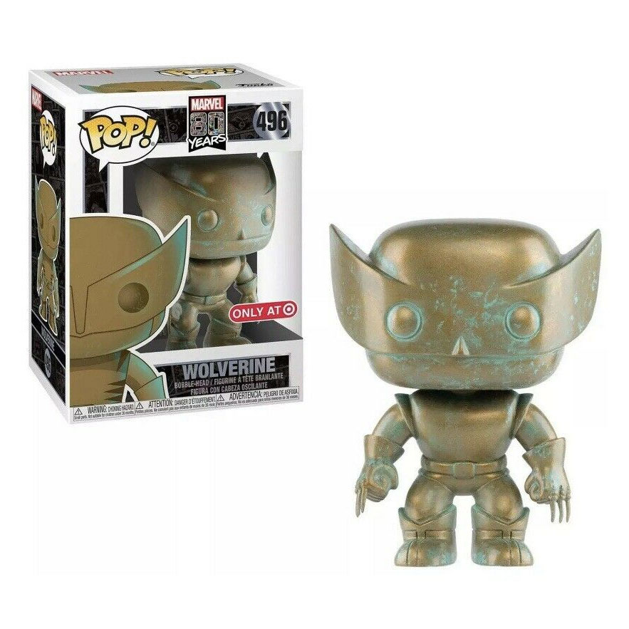Funko POP! Marvel's 80th Anniversary Vinyl Bobble Figure - WOLVERINE (Patina) #496 *Exclusive*