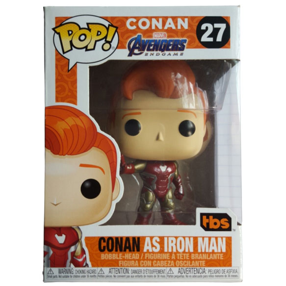 Funko POP! TV Conan O'Brien TBS Avengers Endgame Vinyl Figure - CONAN AS IRON MAN #27 *Exclusive*