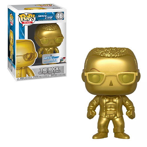 Funko POP! WWE Smackdown Vinyl Figure - THE ROCK [Gold] #46 *Exclusive*