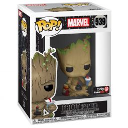 Funko POP! Marvel Vinyl Bobble Figure - GROOT (Gamer) #539 *GameStop Exclusive*