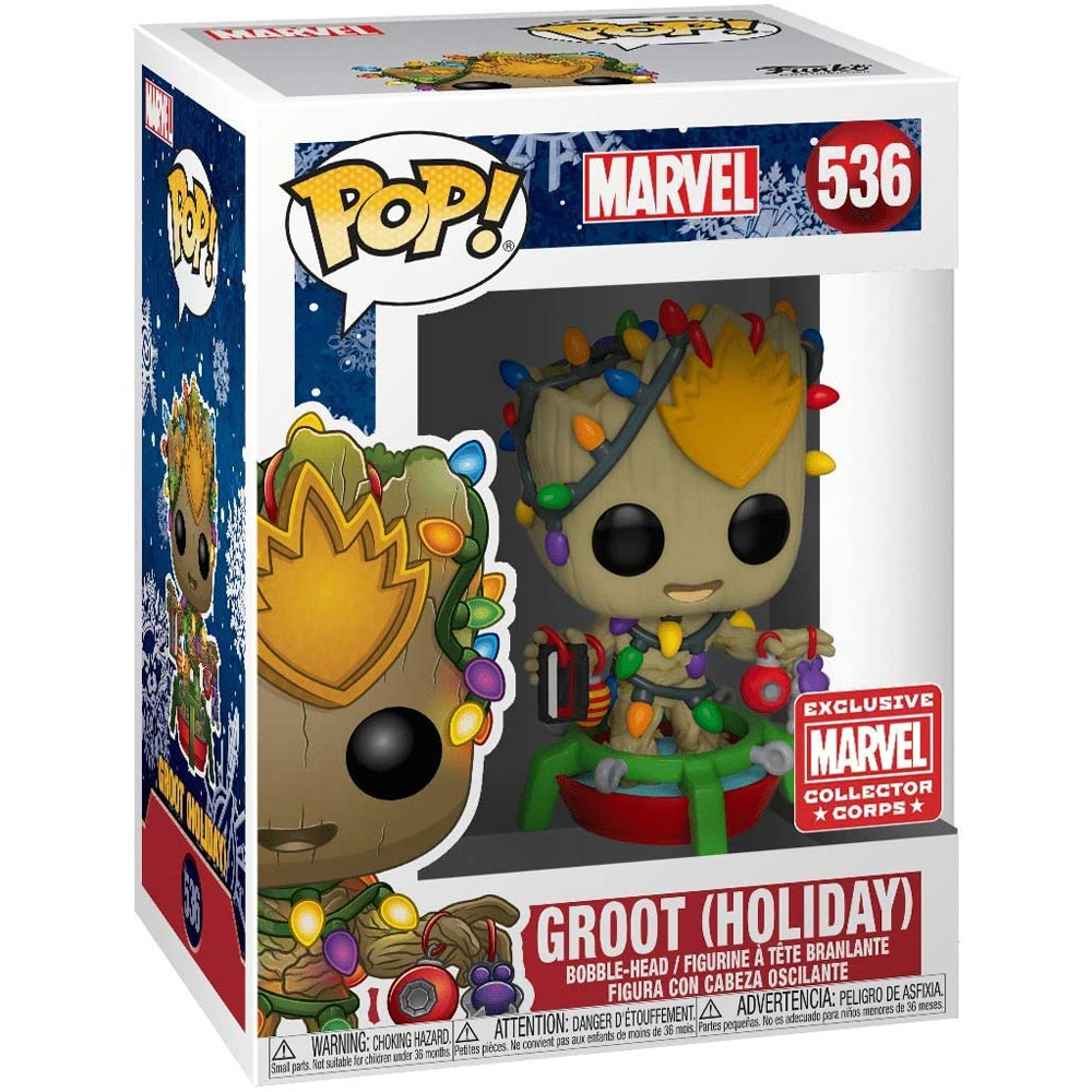 Funko POP! Marvel Vinyl Bobble-Head Figure - GROOT (Holiday) #536 *MVCC Exclusive*