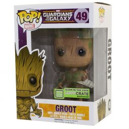 Funko POP! Guardians of the Galaxy - Vinyl Bobble - GROOT (Glows in Dark) #49 *Exclusive*