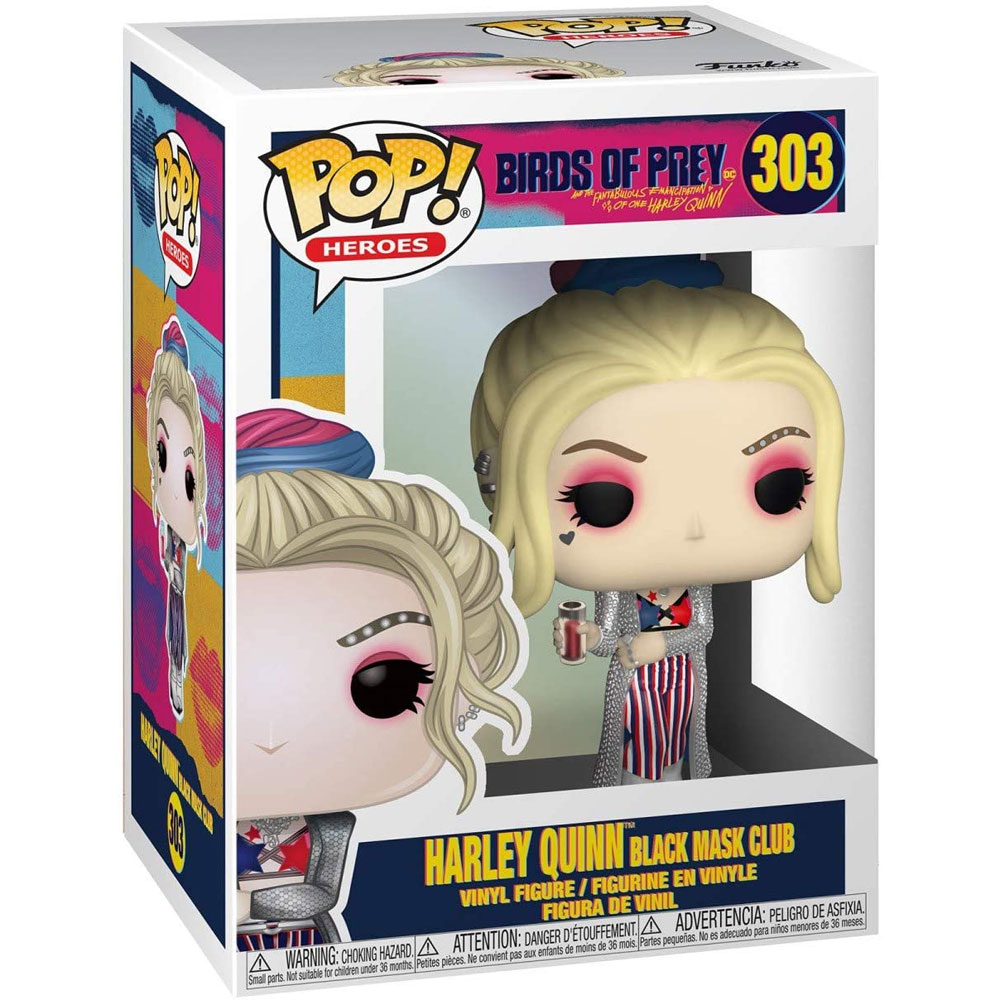 Funko POP! Heroes - Birds of Prey Vinyl Figure - HARLEY QUINN (Black Mask Club) #303