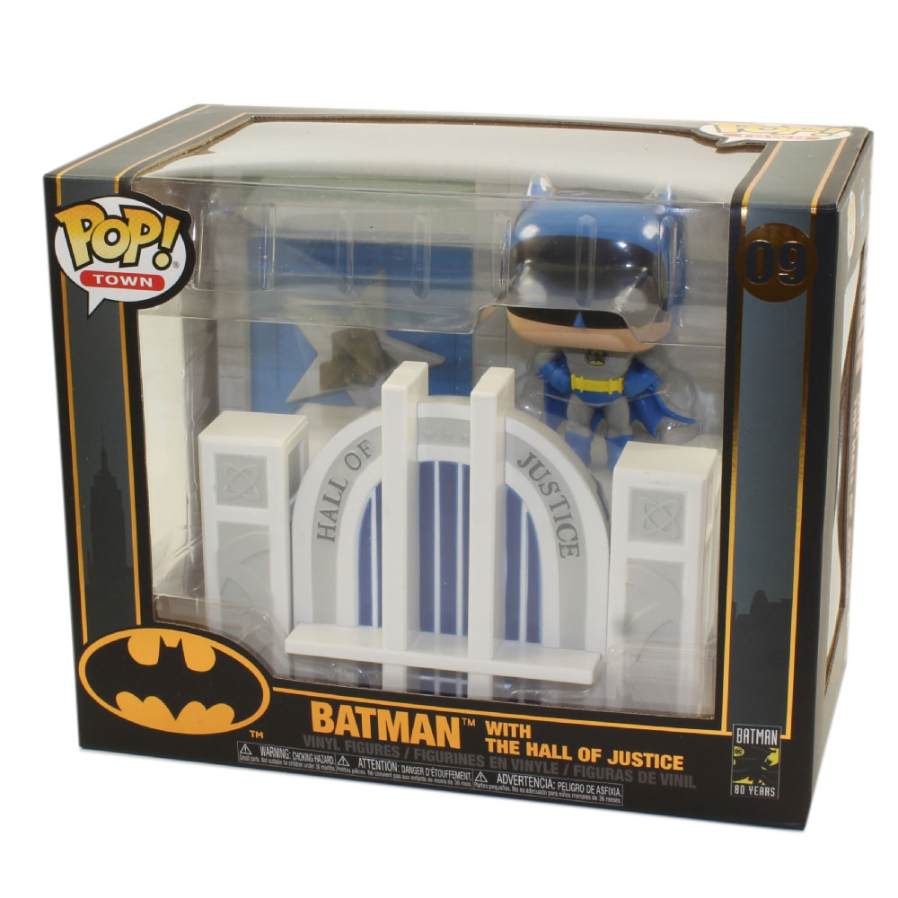 Funko POP! Town - Batman 80th Anniversary Vinyl Figure Set - BATMAN with the Hall of Justice #09