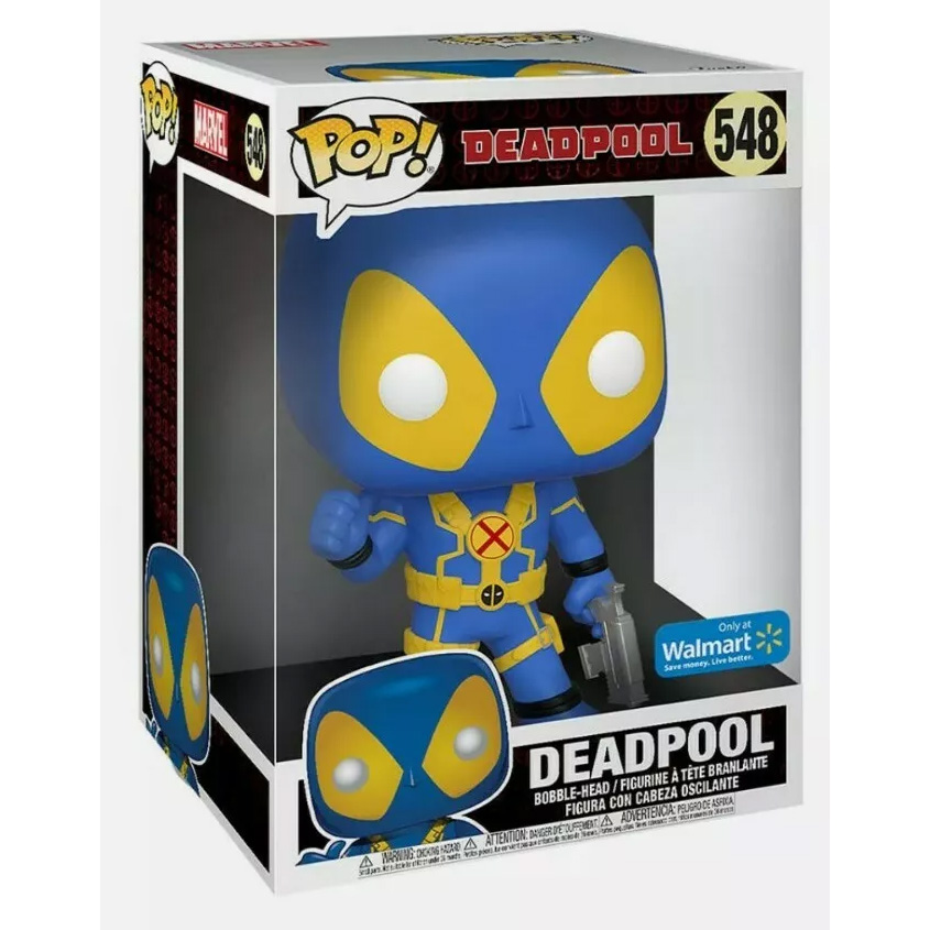 Funko POP! Marvel Vinyl Bobble Figure - DEADPOOL (Blue & Yellow) #548 [Super Sized - 10 inch] *EXCL*