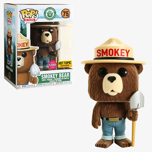 Funko Pop Smokey Bear Floqué #75 Annonce Icônes Hot Topic Exc Protector 