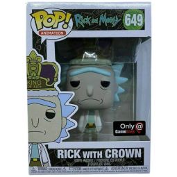 Funko POP! Animation Rick and Morty Vinyl Figure - RICK WITH CROWN #649 *Exclusive*