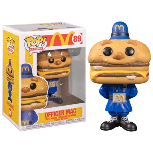 New Funko Toys POP Ad Icons McDonalds #89 "Officer Mac" Cheeseburger 4” Figure