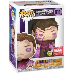 Funko POP! Guardians of the Galaxy Vinyl Figure - STAR-LORD with Power Stone (Glow) #611 *Exclusive*