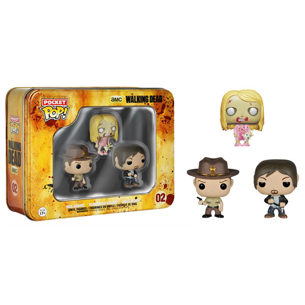 Funko Pocket POP! Tin - The Walking Dead - RICK, DARYL & TEDDYBEAR WALKER