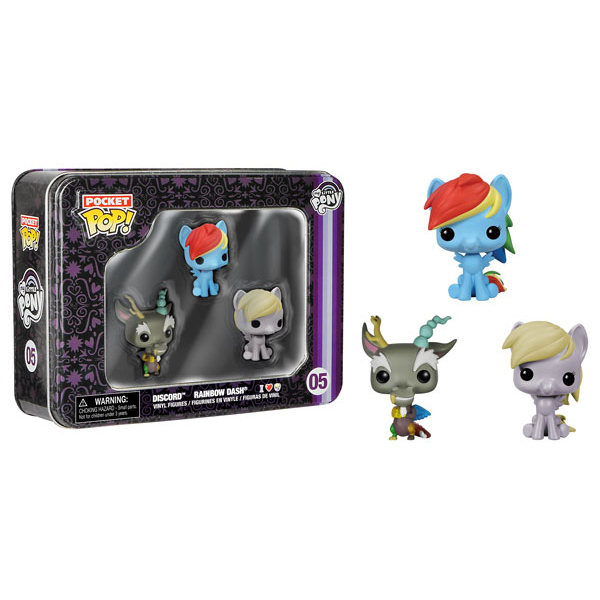 Funko Pocket POP! Tin - My Little Pony - DISCORD, RAINBOW DASH & DERPY HOOVES