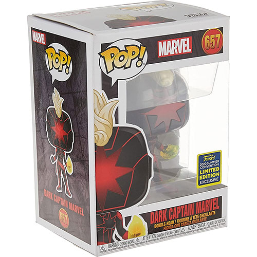 Funko POP! Marvel Vinyl Bobble-Head Figure - DARK CAPTAIN MARVEL #657