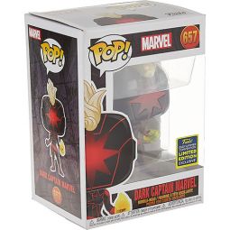 Funko POP! Marvel Vinyl Bobble-Head Figure - DARK CAPTAIN MARVEL #657 *Exclusive*