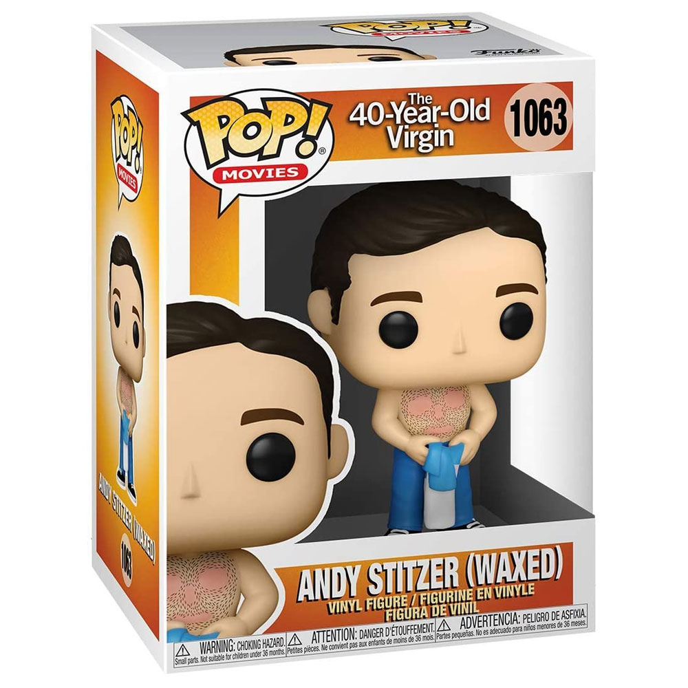 1063 Funko Pop Vinyl Andy Stitzer Waxed Figure The 40 Year Old Virgin 