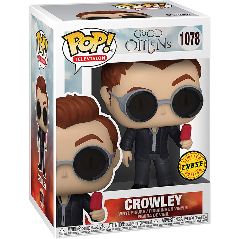 Funko POP! Television - Good Omens Vinyl Figure - CROWLEY w/ Popsicle *CHASE*