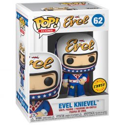 Funko POP! Icons Vinyl Figure - EVEL KNIEVEL #62 (Blue Jumpsuit & Helmet) *CHASE*