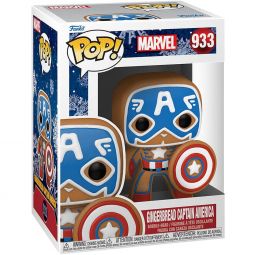 Funko POP! Marvel Holiday 2021 Vinyl Bobble Figure - GINGERBREAD CAPTAIN AMERICA #933