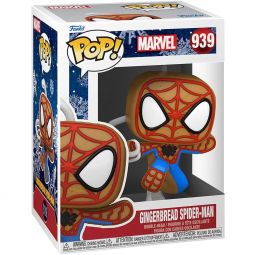Funko POP! Marvel Holiday 2021 Vinyl Bobble Figure - GINGERBREAD SPIDER-MAN #939 Funko POP! Marvel Holiday 2021 Vinyl Bobble Figure - GINGERBREAD SPIDER-MAN #939