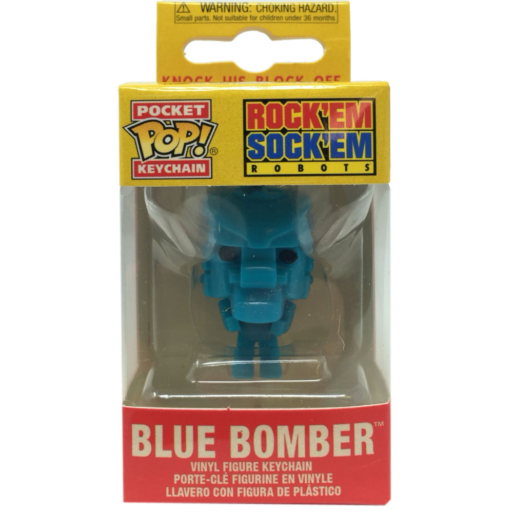 Funko Pop Keychain: Mattel Blue RockEm SockEm Robot