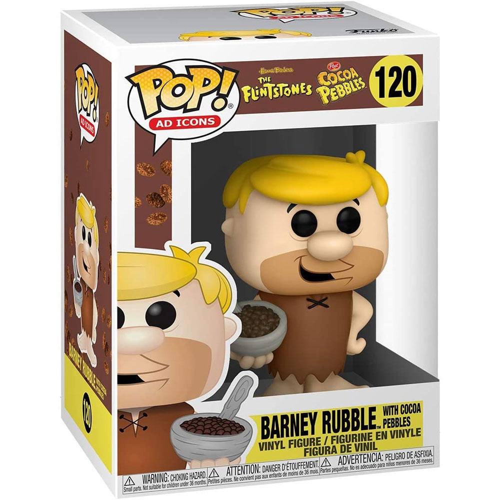 Funko POP! Ad Icons - The Flintstones Vinyl Figure - BARNEY RUBBLE w/ Cocoa Pebbles #120