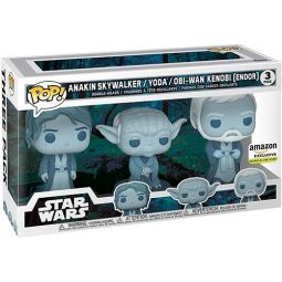 Funko POP! Star Wars Vinyl Bobble Figures 3-Pack - ANAKIN, YODA & OBI-WAN [Glows in Dark] *EXCL*
