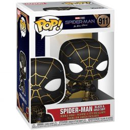 Funko POP! Marvel Vinyl Bobble-Head - Spider-Man No Way Home - SPIDER-MAN (Black & Gold Suit) #911