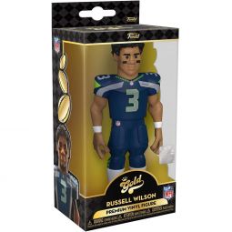 Funko Gold Premium Vinyl Figure - NFL Wave 1 - RUSSELL WILSON (Blue Seattle Seahawks Jersey)(5 inch)