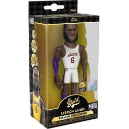 Funko Gold NBA Premium Vinyl Figure - LEBRON JAMES (White Jersey)(LA Lakers)(5 inch) *CHASE*