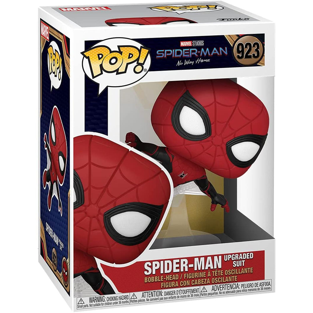 Funko POP! Marvel Vinyl Bobble-Head - Spider-Man No Way Home - SPIDER-MAN (Upgraded Suit) #923