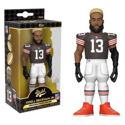 Funko Gold Premium Vinyl Figure - NFL W1 - ODELL BECKHAM JR. (Brown Cleveland Browns Jersey)(5 inch)