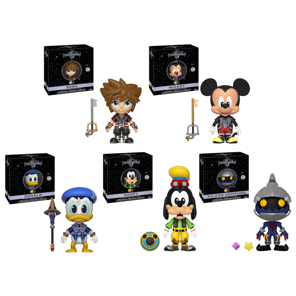 Funko 5 Star Vinyl Figure - Kingdom Hearts III - SET OF 5 (Sora, Mickey, Donald, Goofy +1)