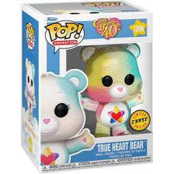 Funko POP! Animation - Care Bears 40th Vinyl Figure - TRUE HEART BEAR (Translucent) #1206 *CHASE*