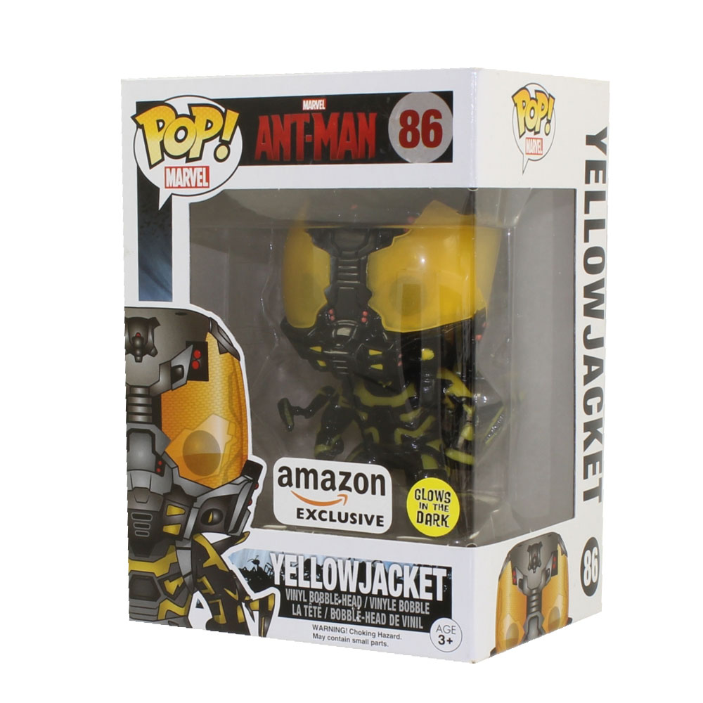 Funko POP! Marvel - Ant Man Movie Vinyl Bobble Figure - YELLOWJACKET (Glows) #86 *Exclusive*