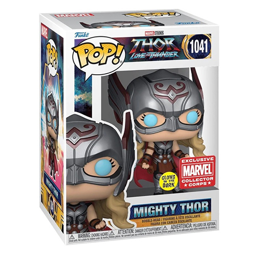 Funko POP! Marvel - Thor Love and Thunder Vinyl Bobble Figure - MIGHTY THOR (Glow) #1041 *Exclusive*