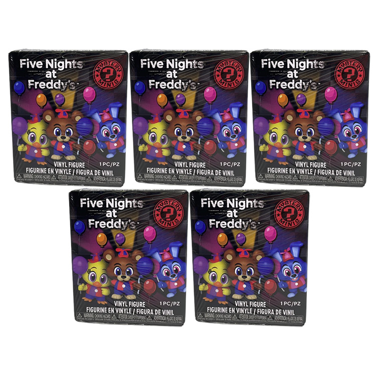 Funko Mystery Minis Vinyl Figure - Five Nights at Freddy's Circus Balloon - BLIND BOXES (5 Pack Lot)