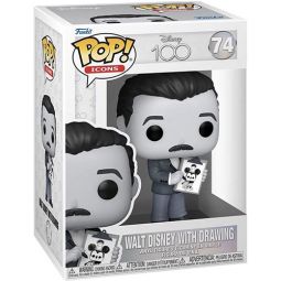 Funko POP! Icons - Disney 100 Years Vinyl Figure - WALT DISNEY WITH DRAWING #74