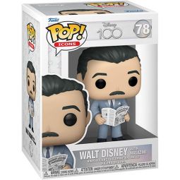 Funko POP! Icons Vinyl Figure - WALT DISNEY WITH MAGAZINE #78