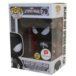 Funko POP! Marvel - Vinyl Bobble-Head Figure - BLACK SUIT SPIDER-MAN (Glow in Dark) #79 *Exclusive*