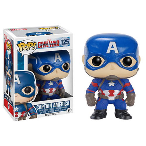 Funko POP! Vinyl Bobble - Captain America: Civil War - CAPTAIN AMERICA #125