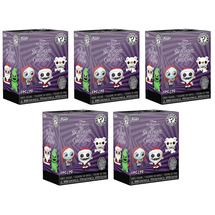 Funko Mystery Mini Figures - Nightmare Before Christmas 30th Ann. - BLIND BOXES (5 Pack Lot)