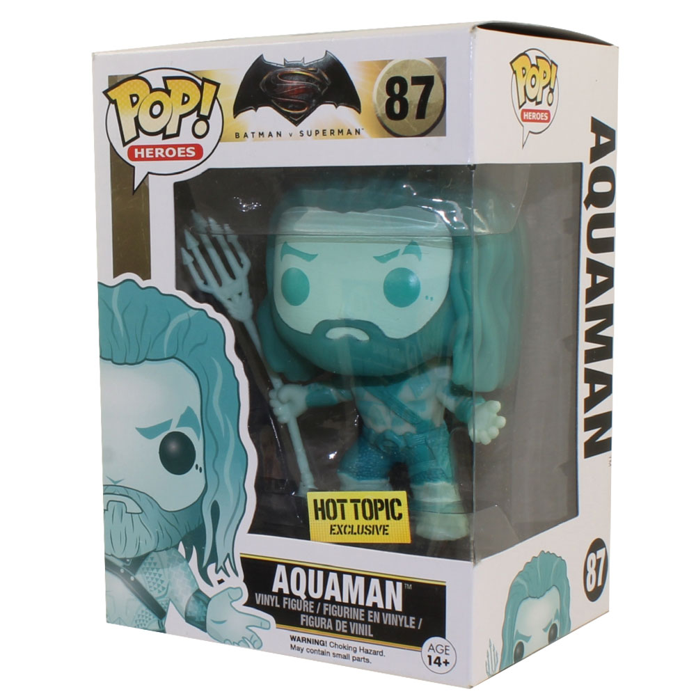 Funko POP! Movies - Batman v Superman - Vinyl Figure - AQUAMAN (Blue) #87 *Hot Topic Exclusive*