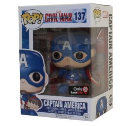 Funko POP! Vinyl Bobble - Captain America: Civil War- CAPTAIN AMERICA (Action Pose) #137 *Exclusive* Funko POP! Vinyl Bobble - Captain America: Civil War- CAPTAIN AMERICA (Action Pose) #137 *Exclusive*