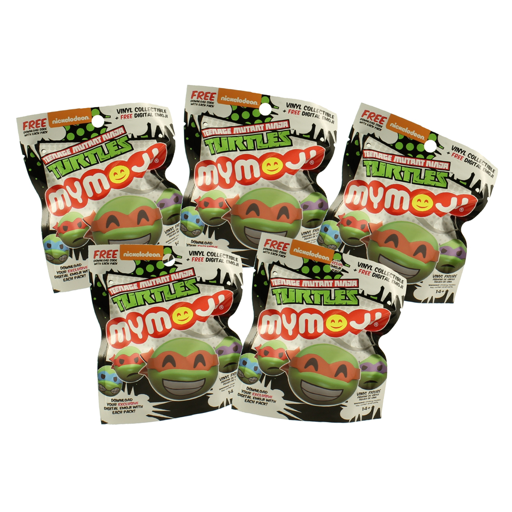 Funko MyMoji - TMNT Emoticons Faces - Blind Packs (5 Pack Lot) (1.5 inch)