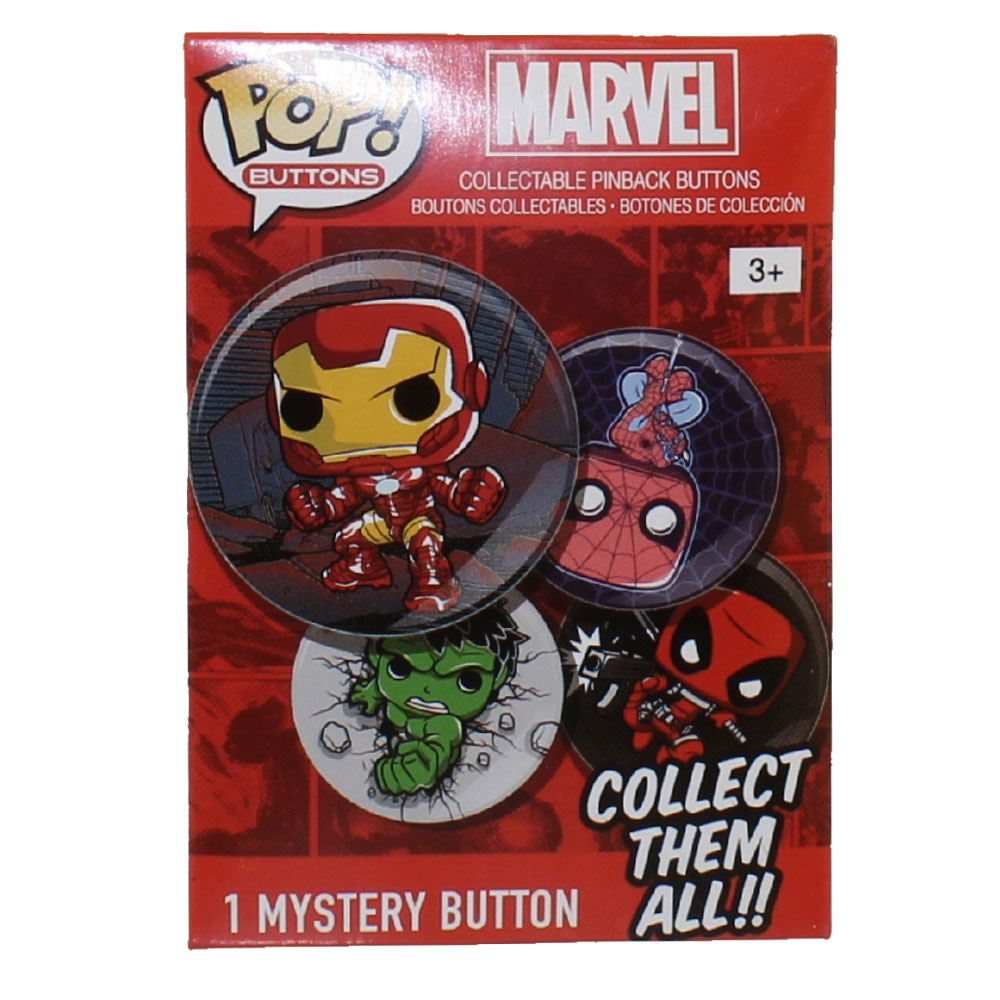 Funko Collectible Pinback Buttons - Marvel - PACK (1 Mystery Pin)