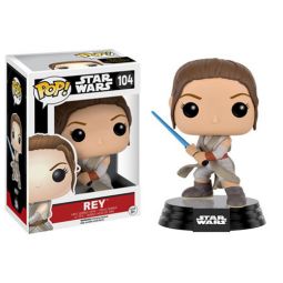 Funko POP! Star Wars The Force Awakens - Vinyl Bobble - REY with Lightsaber #104
