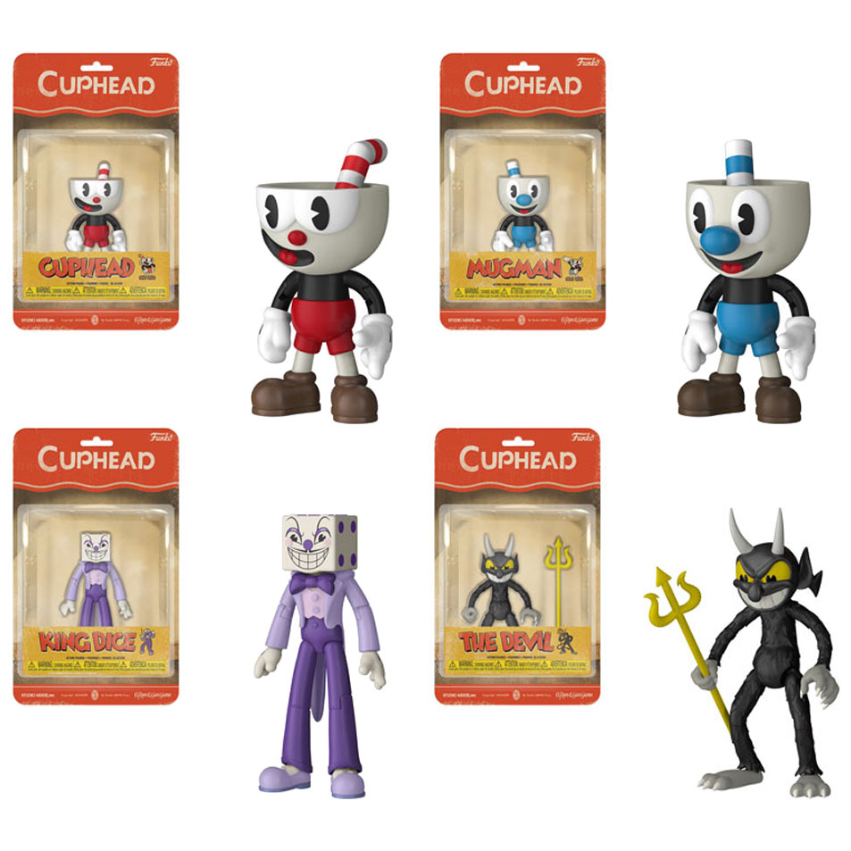 Funko Action Figure - Cuphead S1 - SET OF 4 (Mugman, Devil, King Dice & Cuphead)