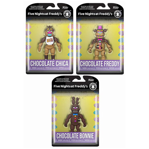 Funko Action Figures - Five Nights at Freddy's Series 4 - SET OF 3 CHOCOLATE FIGURES