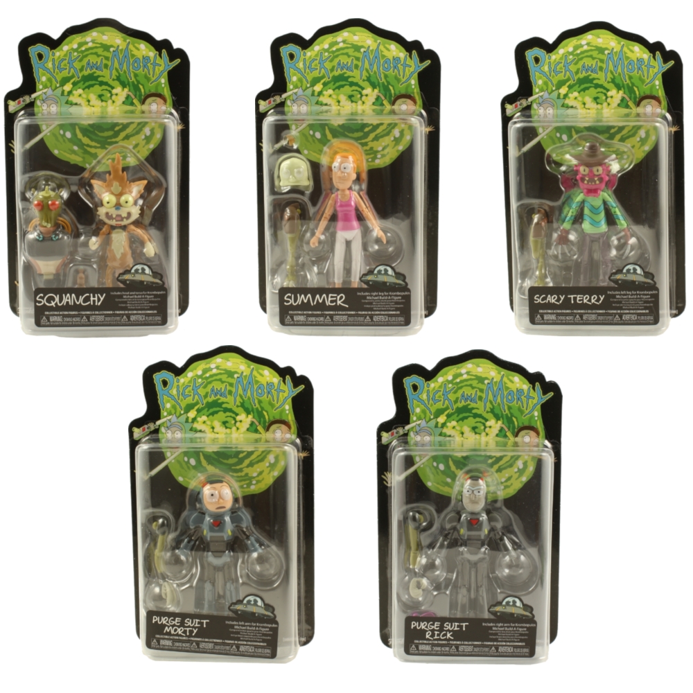 Funko Action Figures - Rick and Morty S2 - SET OF 5 (Squanchy, Summer, Scary Terry, Rick & Morty)