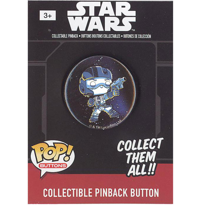 Funko Collectible Pinback Buttons - Star Wars Episode 7 - POE DAMERON (Black & White) (1.25 inch)